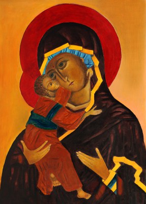 Ikona Włodzimierska Madonna z Dzieciątkiem – Magdalena Walulik – reprodukcja